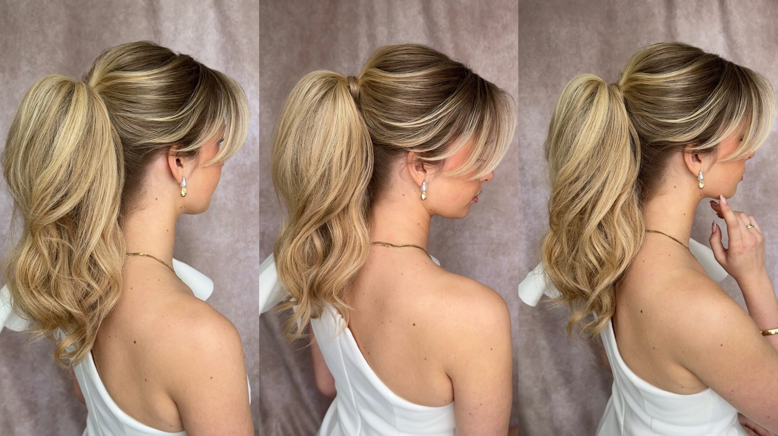 High Voluminous Bridal Ponytail
