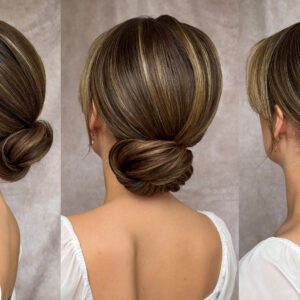 Clean Polished Low Bun With Extensions