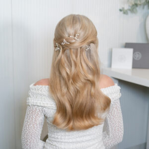 Half Up Half Down Bridal Hairstyle on Natural Hair