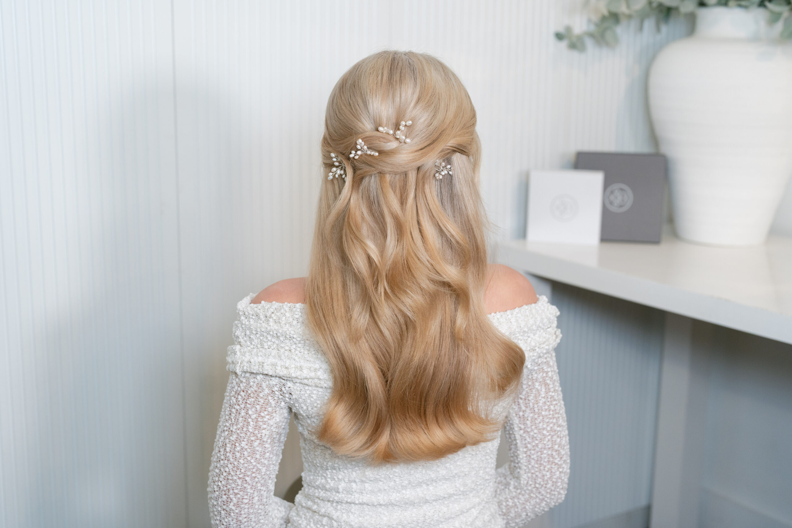 Half Up Half Down Bridal Hairstyle on Natural Hair