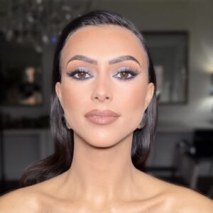 Cool-Toned Bridal Makeup for Brown Eyes