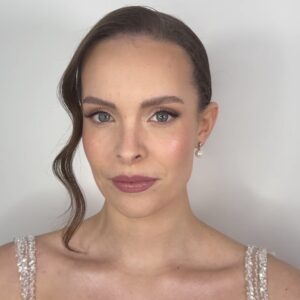 Romantic bridal look on fair skin
